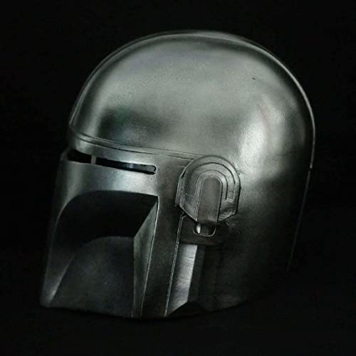 Carfar Steel Mandalorian Helmet Medieval Helmet for Halloween Costume Theater Role-Play Armor Helmet