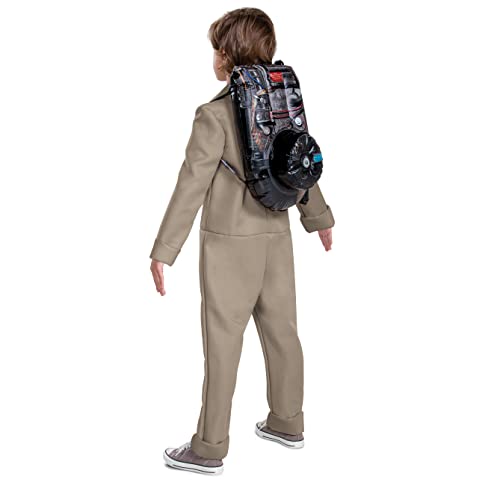 Ghostbusters Costumes for Kids, Official Ghostbusters Afterlife Movie Costume Jumpsuit with Inflatable Proton Pack, Classic Kids Size Large (10-12)