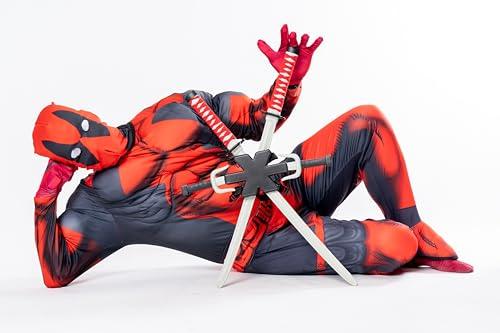 Rubie's unisex adult Rubie's Men's Marvel Universe Classic Muscle Chest Deadpool sized costumes, Red, Standard US - Law of Apparel