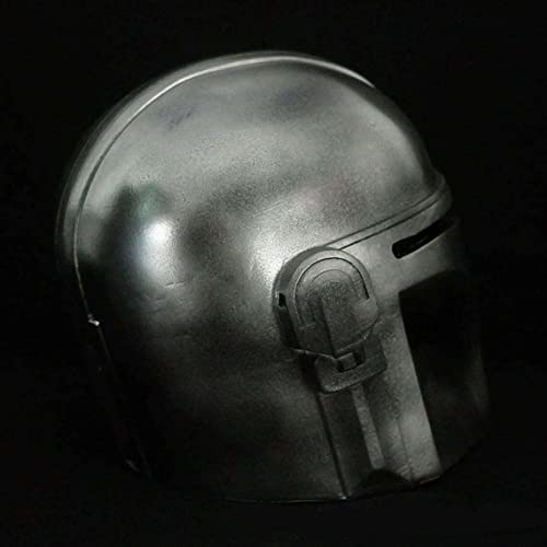 Carfar Steel Mandalorian Helmet Medieval Helmet for Halloween Costume Theater Role-Play Armor Helmet