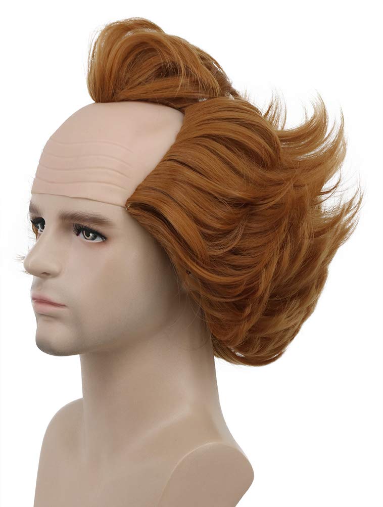 karlery Short Fluffy Brown Curly Horror Pennywise Wig Halloween Cosplay Wig Costume Anime Wig