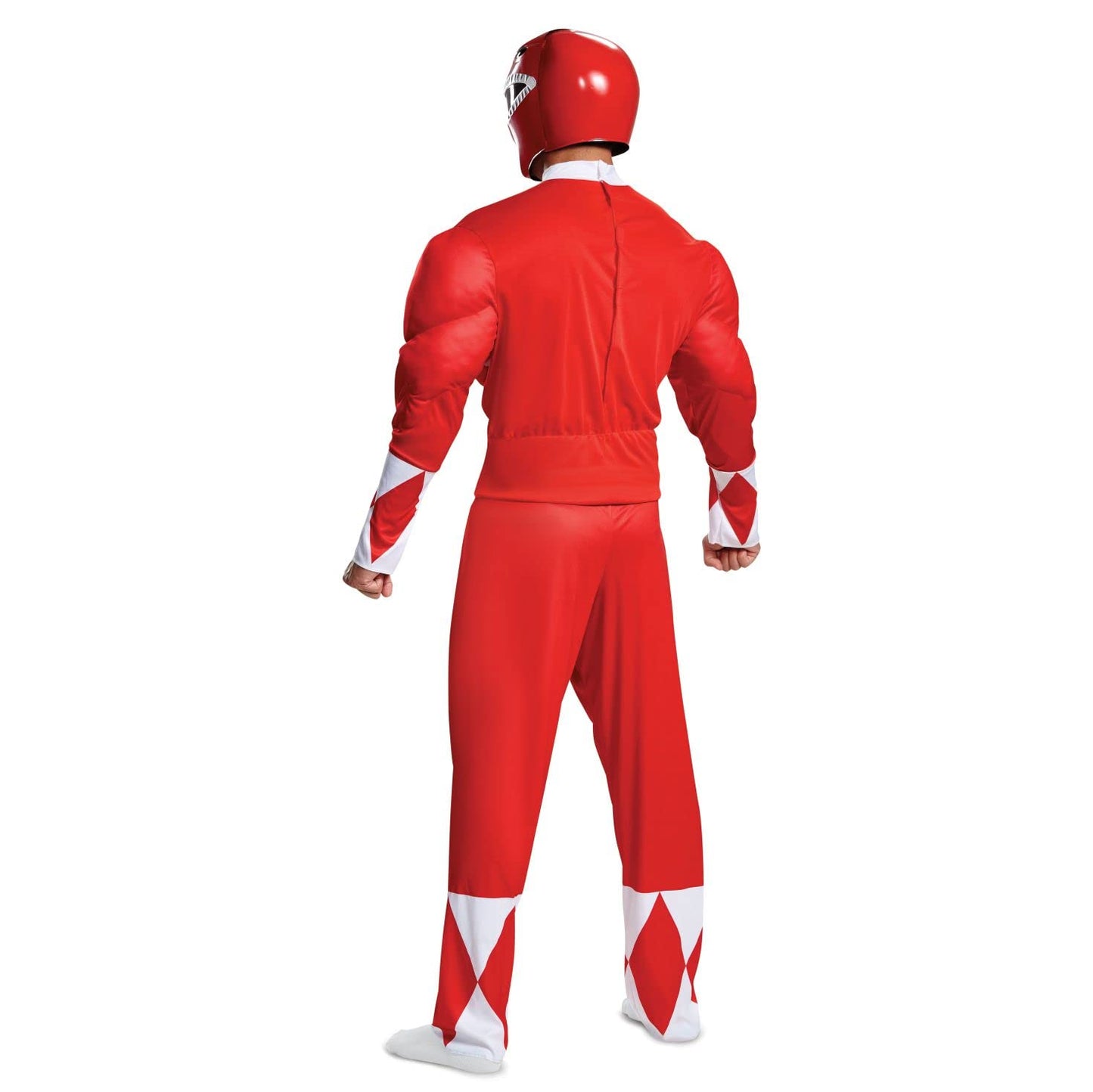 Disguise Men's Red Ranger Classic Muscle Adult Costume, L/XL (42-46)