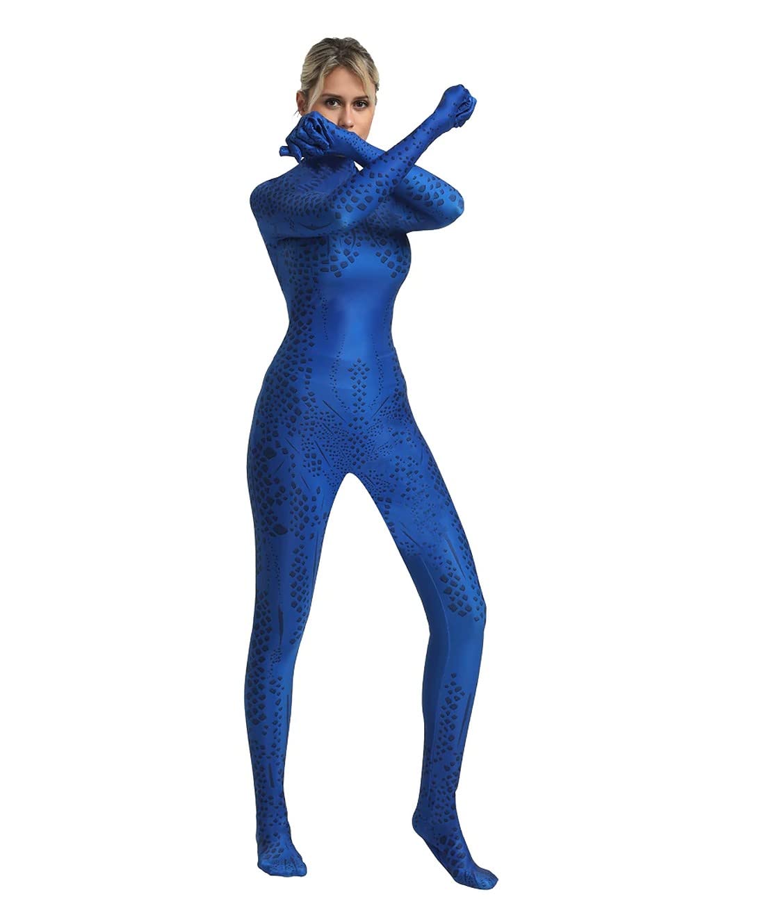 Cosplay Life Superhero Mystique Bodysuit Suit - Comic Halloween Zentai Jumpsuit Outfit For Unisex Adult (L)
