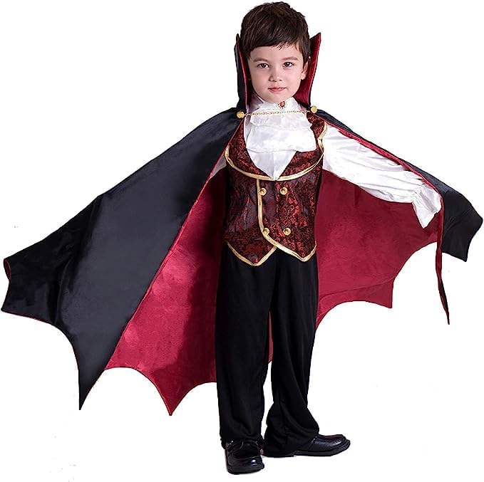 Spooktacular Creations Halloween Gothic Vampire Costume Deluxe Set for Boys, Kids Halloween Party Favors, Dress Up,Role Play and Cosplay-L(10-12yr)