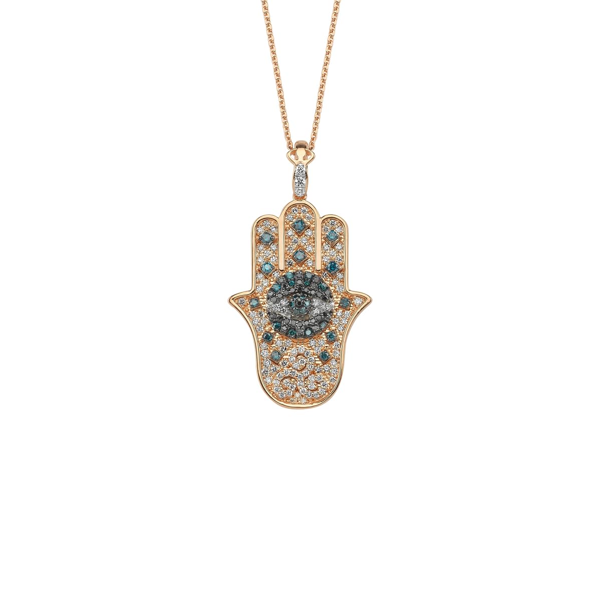 Hamsa 14k Rose Gold Necklace, KL28968