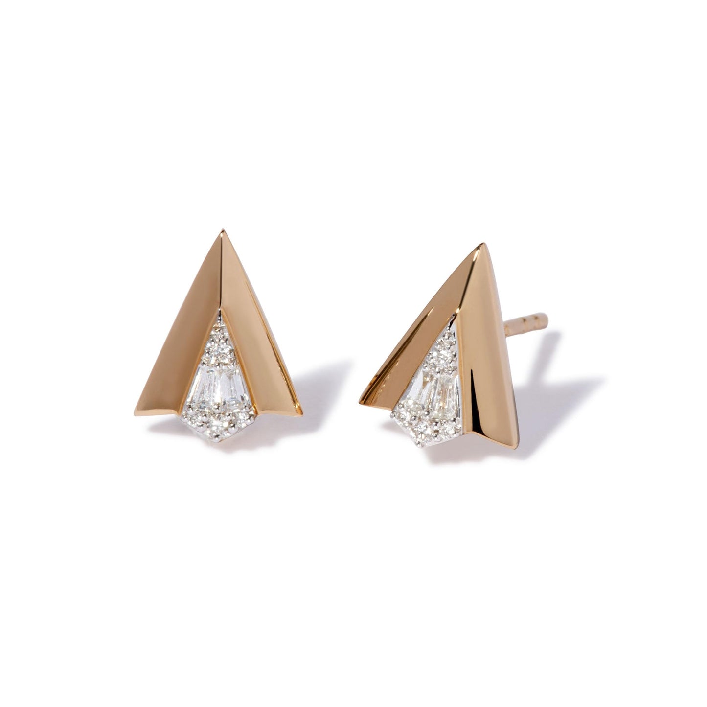 Flight 18ct Yellow Gold Malachite & Diamond Arrow Earrings, OS, Green