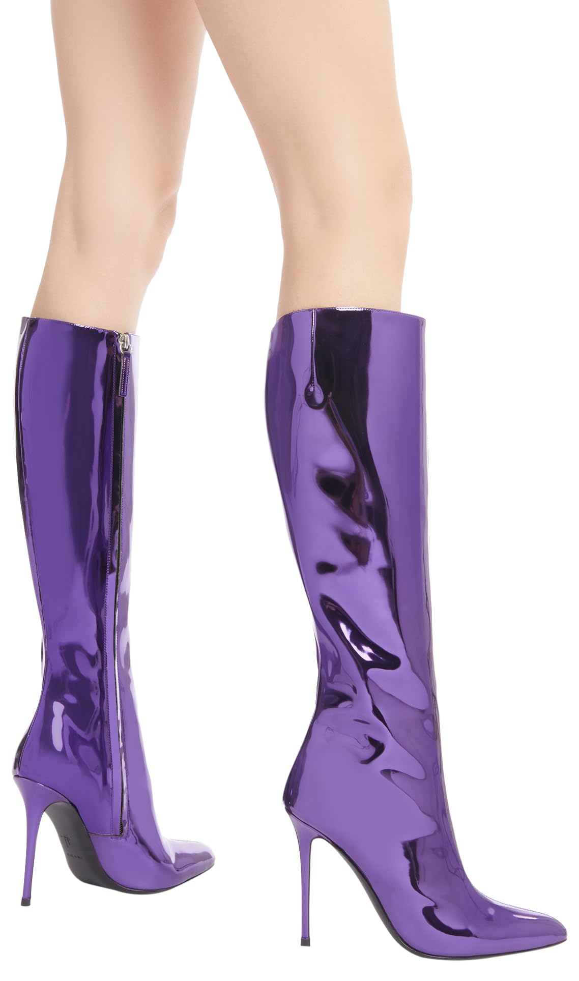 Giuseppe Zanotti, Brytta High Fabric Boots, 5, Silver