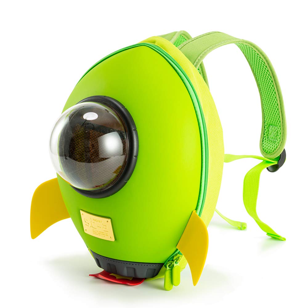KIDDIETOTES Rocket Backpack for Toddlers, and Children - Perfect for Daycare, Preschool, Kindergarten, and Elementary School