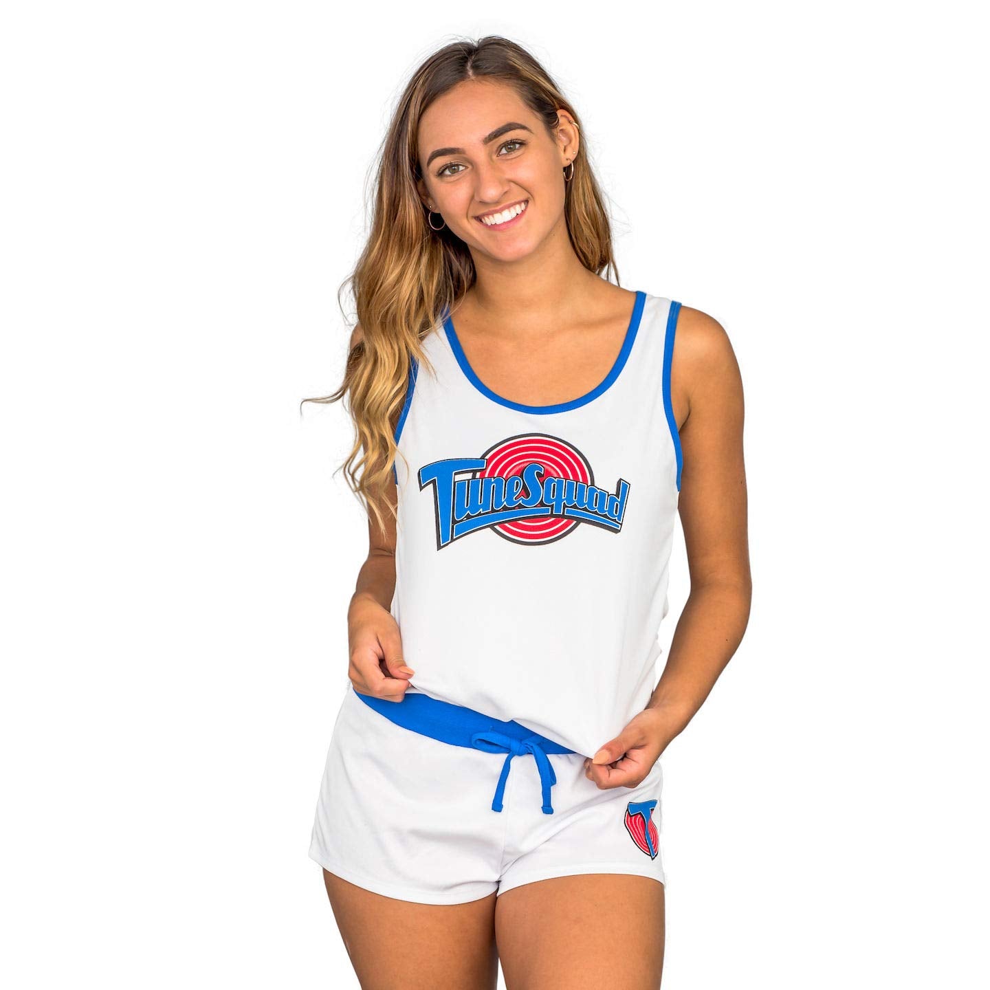 Underboss Tune Squad Varsity Halloween Costume Pajamas Shorts and Tank Top - T #1/3 - Medium - Halloween Basketball Costume for Women