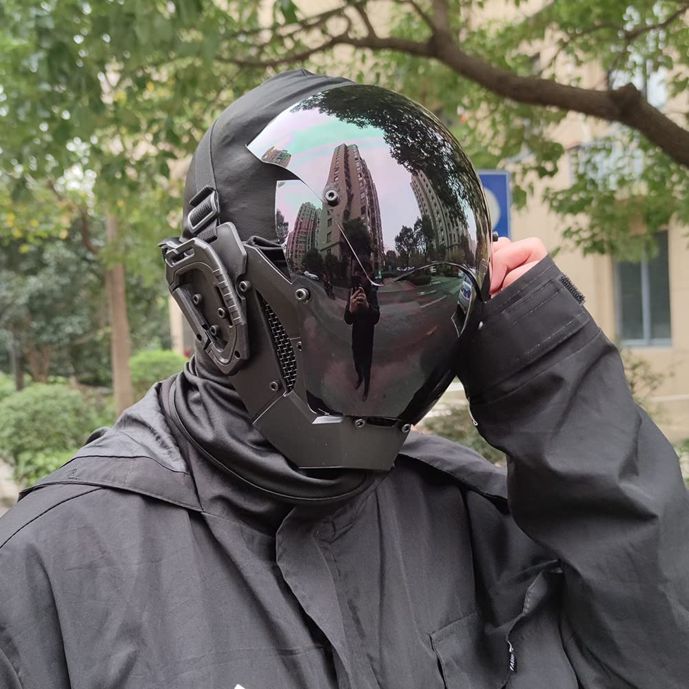 KYEDAY Punk Mask Cosplay for Men, Cosplay Halloween Mask Fit Party Music Festival Accessories - Law of Apparel