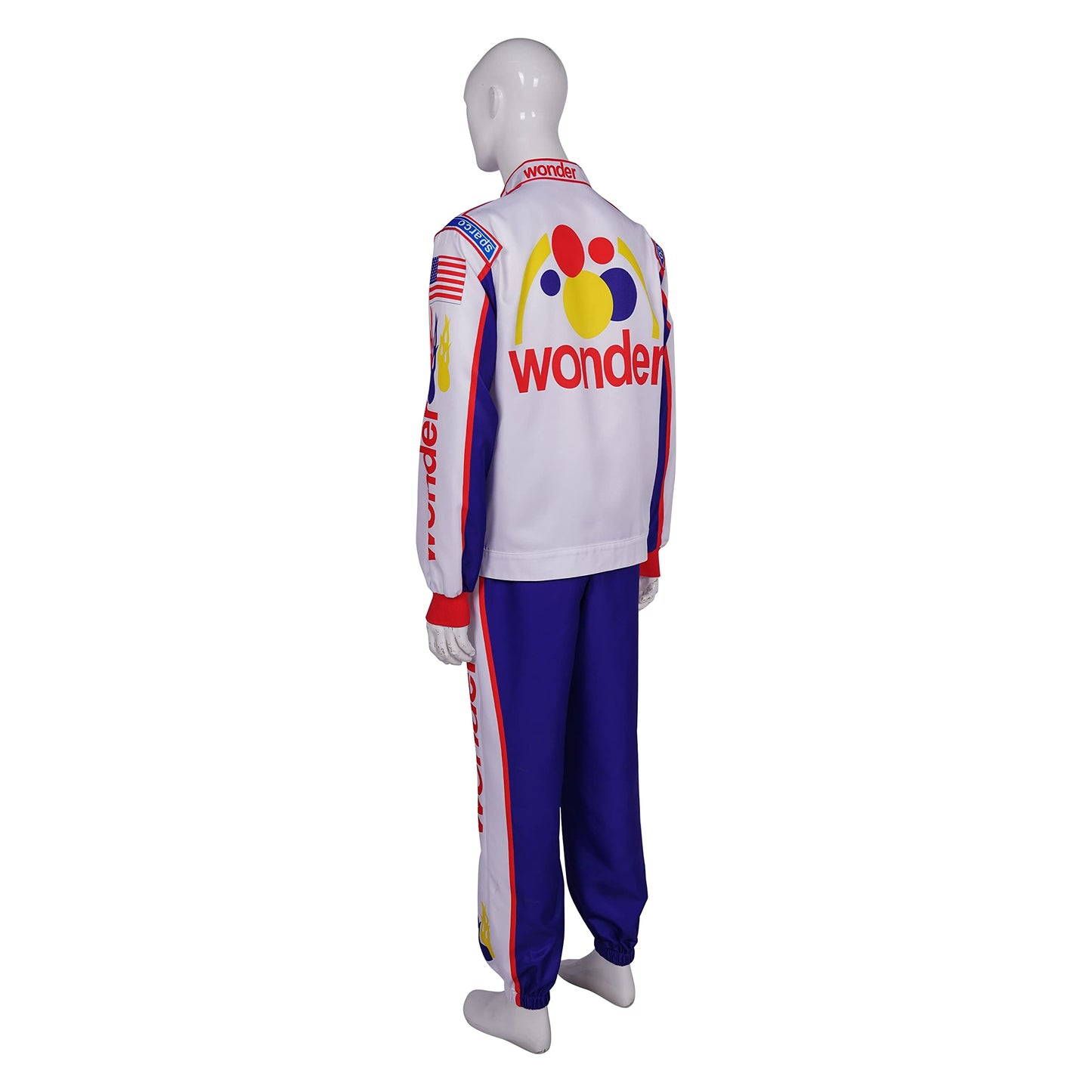 XIOLKI Ricky Bobby Jumpsuit Set Talladega Nights Clothing Suitable for Adults and Children (Aldult-L, White) …
