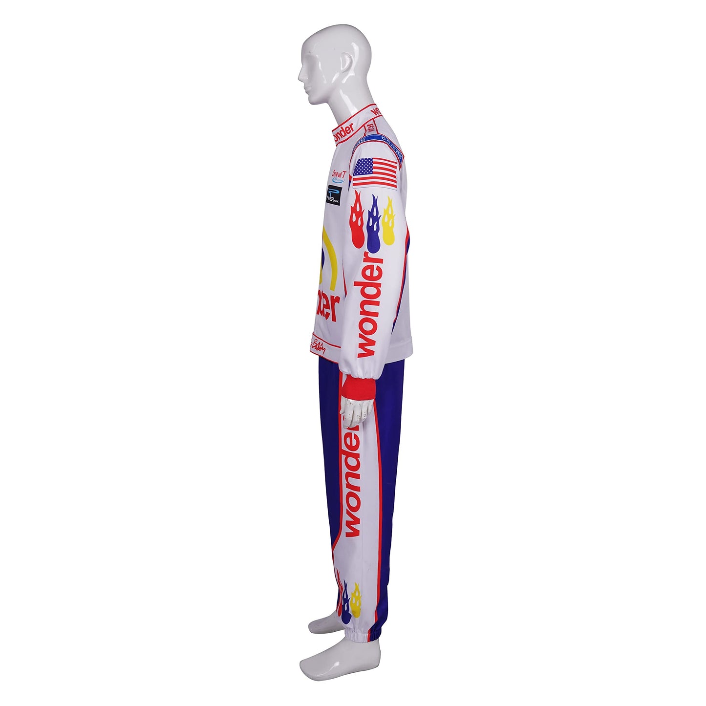 XIOLKI Ricky Bobby Jumpsuit Set Talladega Nights Clothing Suitable for Adults and Children (Aldult-L, White) …