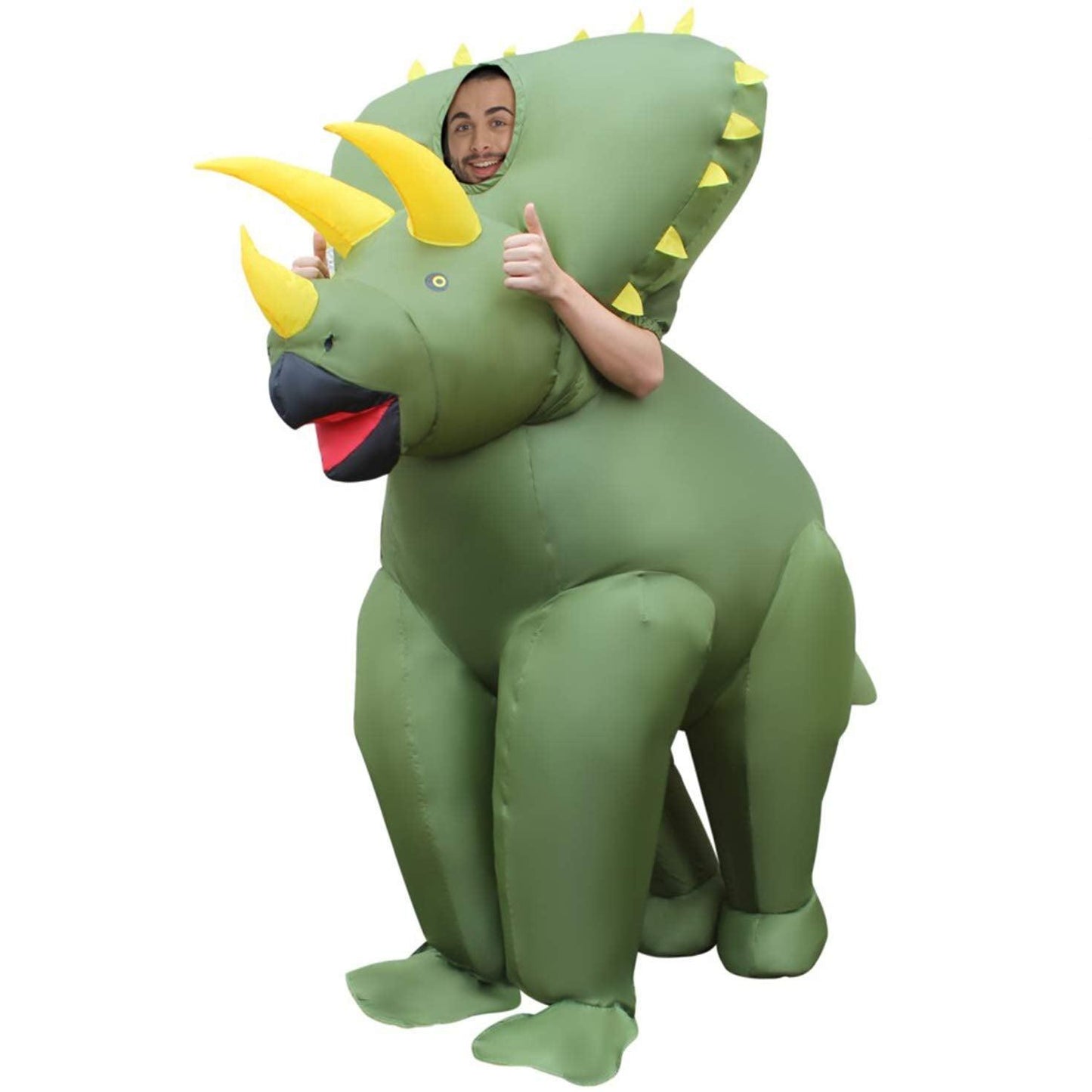 Morph Inflatable Triceratops Costume Adult, Inflatable Dinosaur Costume Triceratops, Triceratops Inflatable Costume Adult - Law of Apparel
