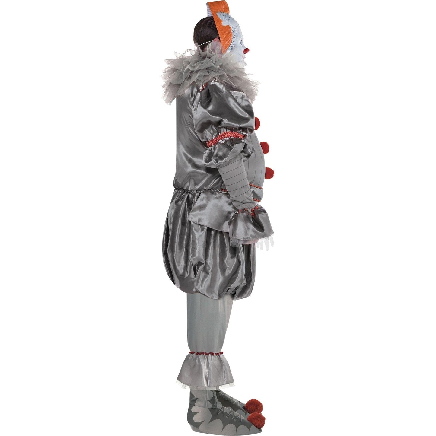 Party City Tattered Pennywise Halloween Costume for Adults, IT Chapter 2, Plus Size, Includes Jumpsuit, Mask, Collar