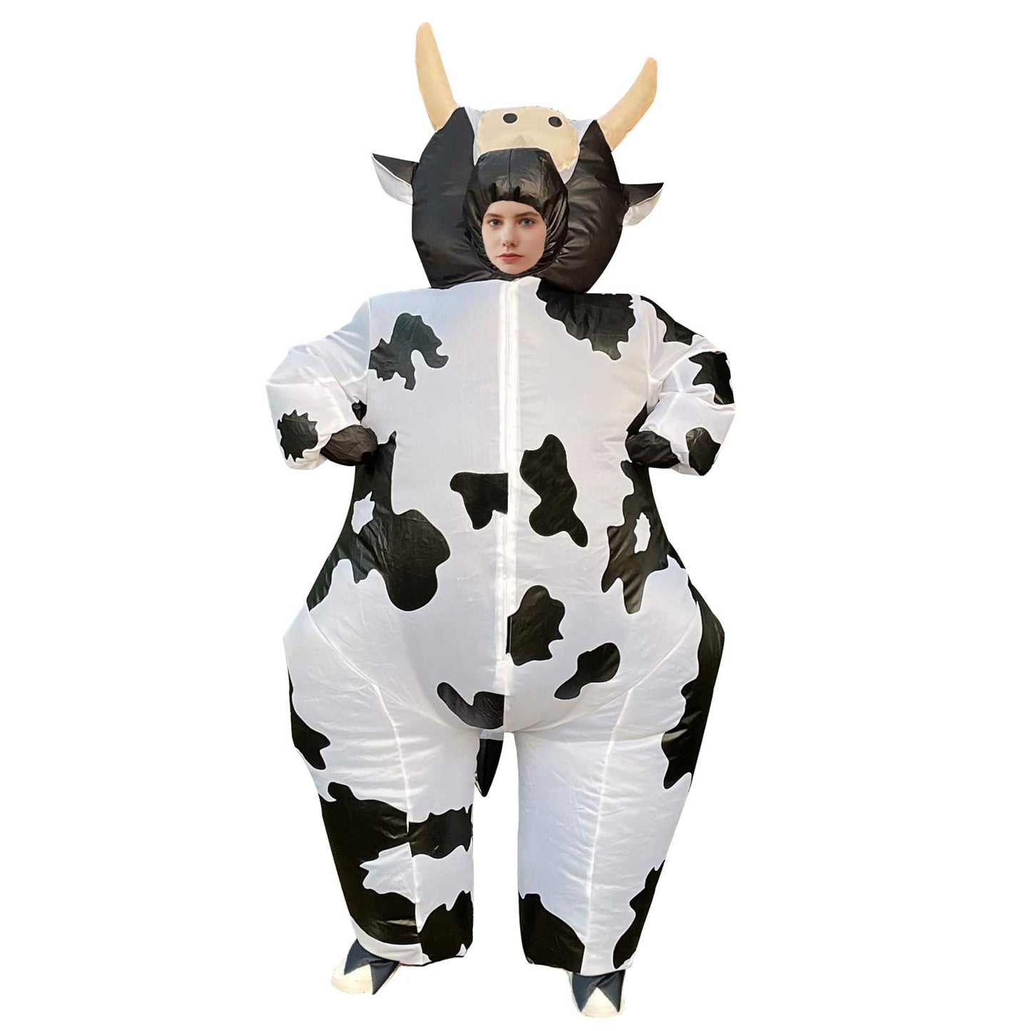 Arokibui Inflatable Cow Costume for Kids Blow up Costume Cosplay Party Festival Halloween Costume Parade Carnival Costume Jumpsuit