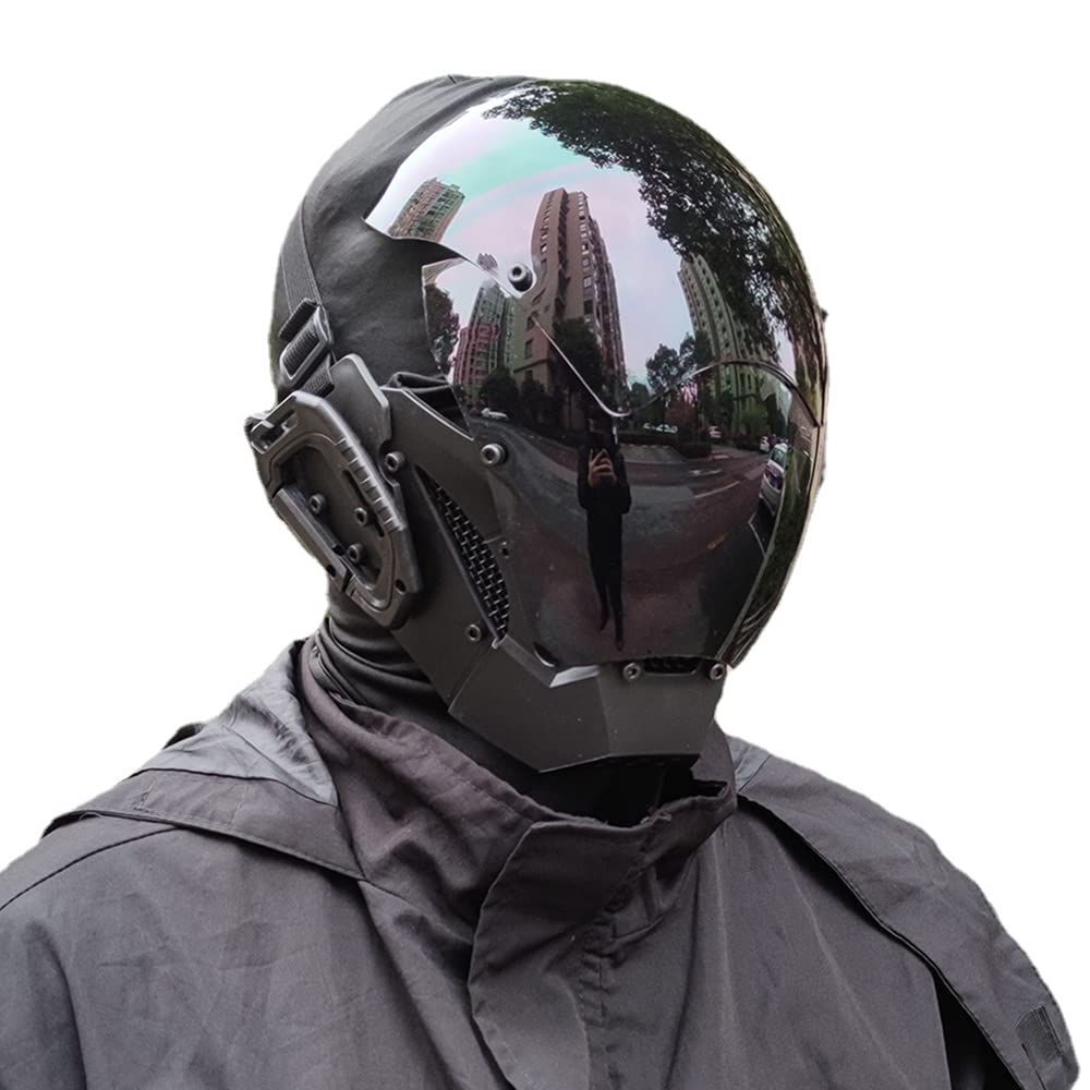 KYEDAY Punk Mask Cosplay for Men, Cosplay Halloween Mask Fit Party Music Festival Accessories - Law of Apparel