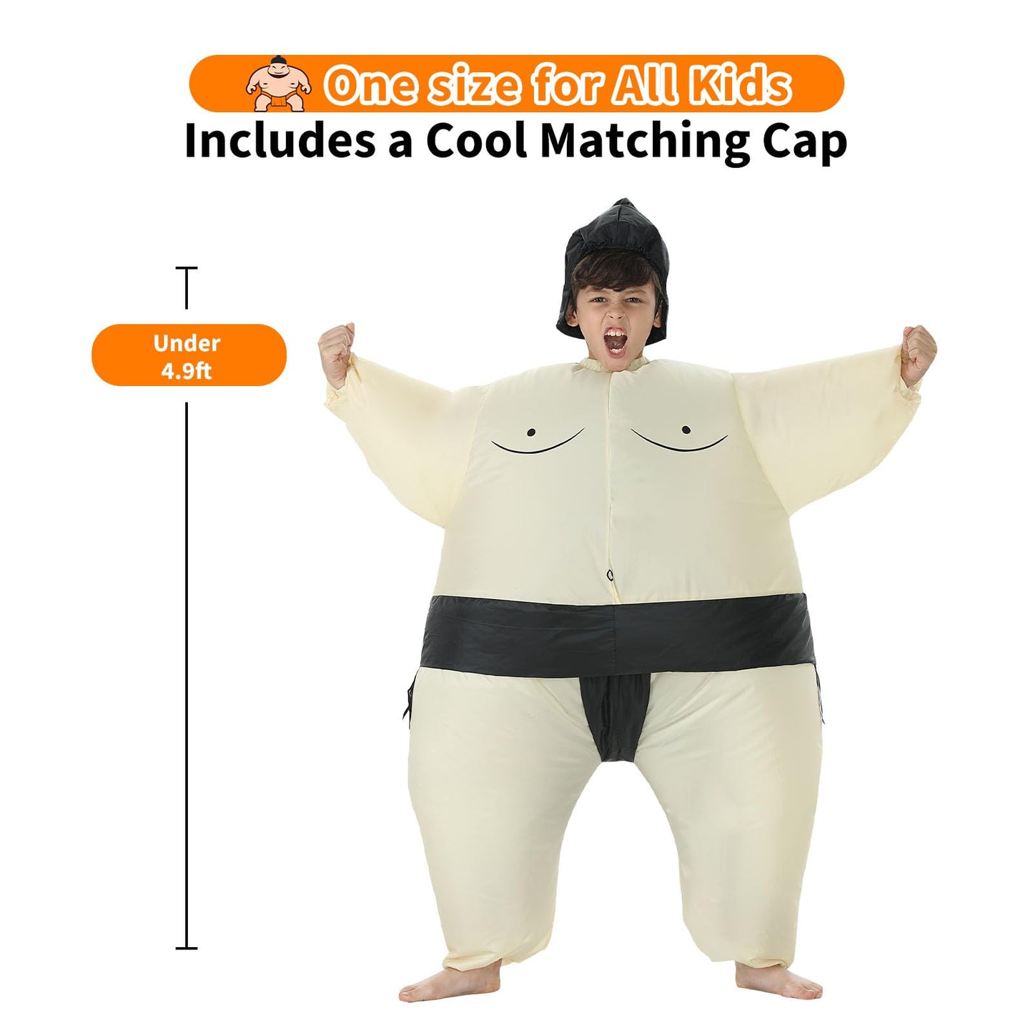 TOLOCO Inflatable Costume for Kids Sumo Wrestler Inflatable Costume, Sumo Costume, Inflatable Halloween Costumes, Blow up Costume Kids Inflatable Costumes