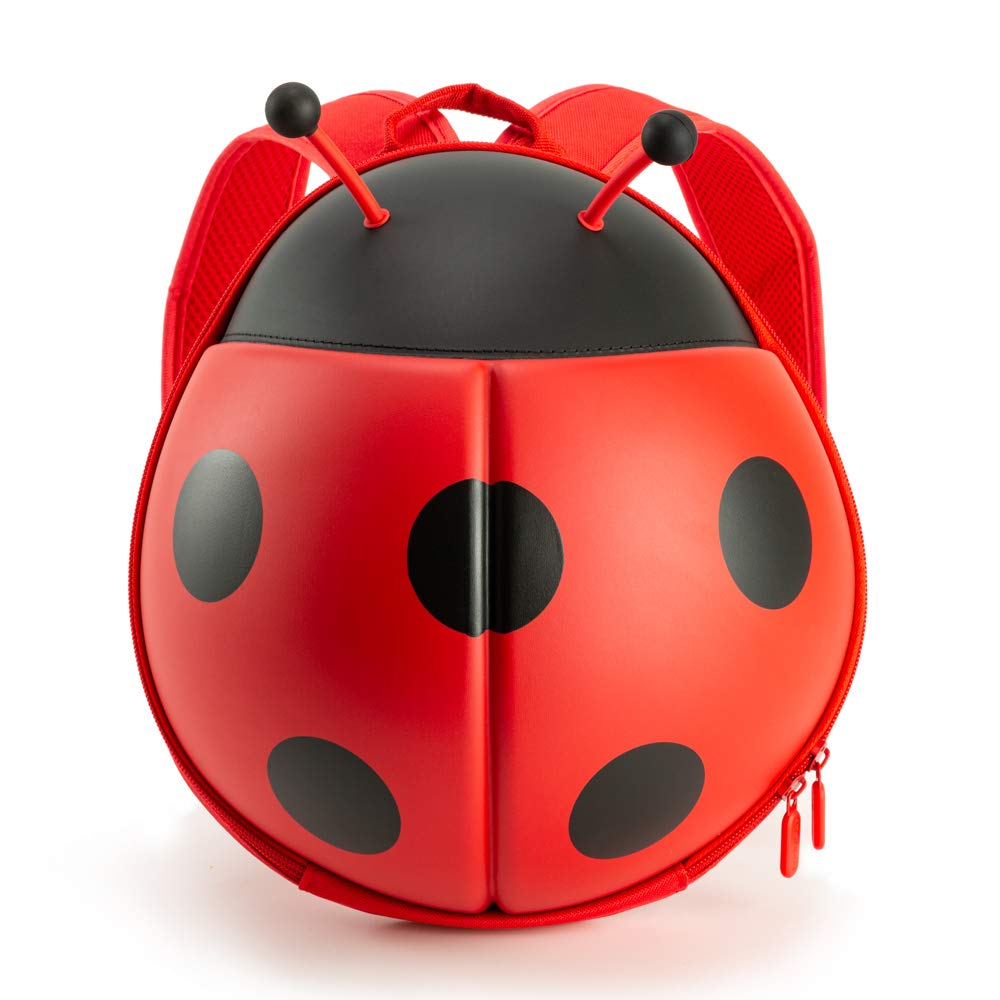 KIDDIETOTES Ladybug Backpack for Toddlers, and Children - Perfect for Daycare, Preschool, Kindergarten, and Elementary School