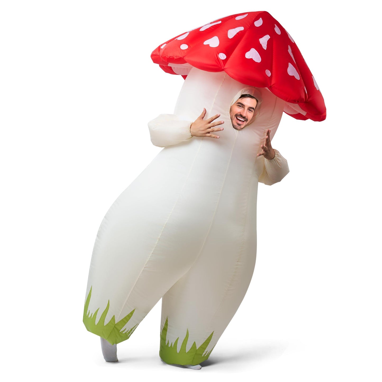 Spooktacular Creations Adult Inflatable Costume Full Body Mushroom Air Blow-up Deluxe Halloween Costume - Law of Apparel