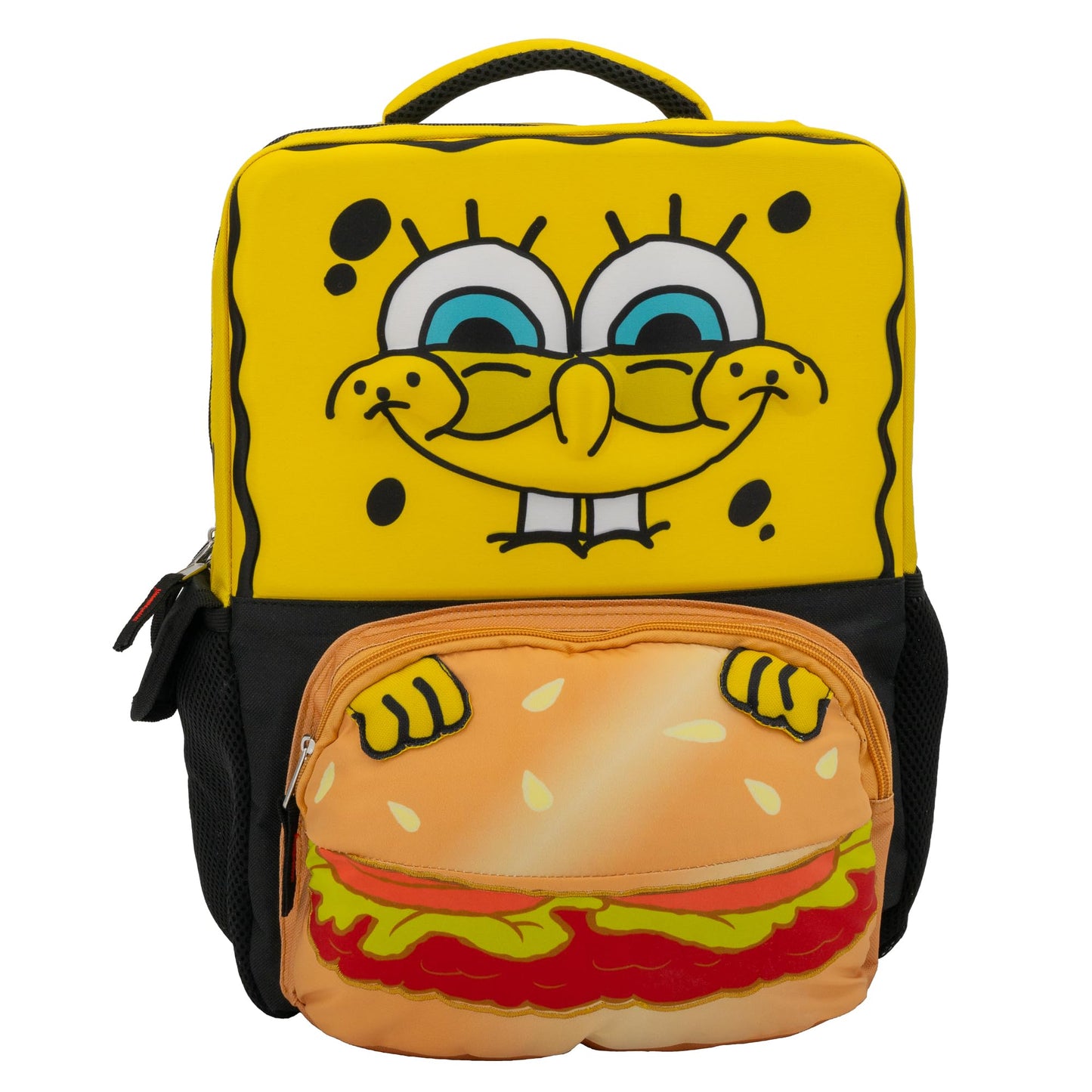 AI ACCESSORY INNOVATIONS Sponge Bob Square Pants Backpack, 3D Big Face SpongeBob Girls & Boys School Bag 16”