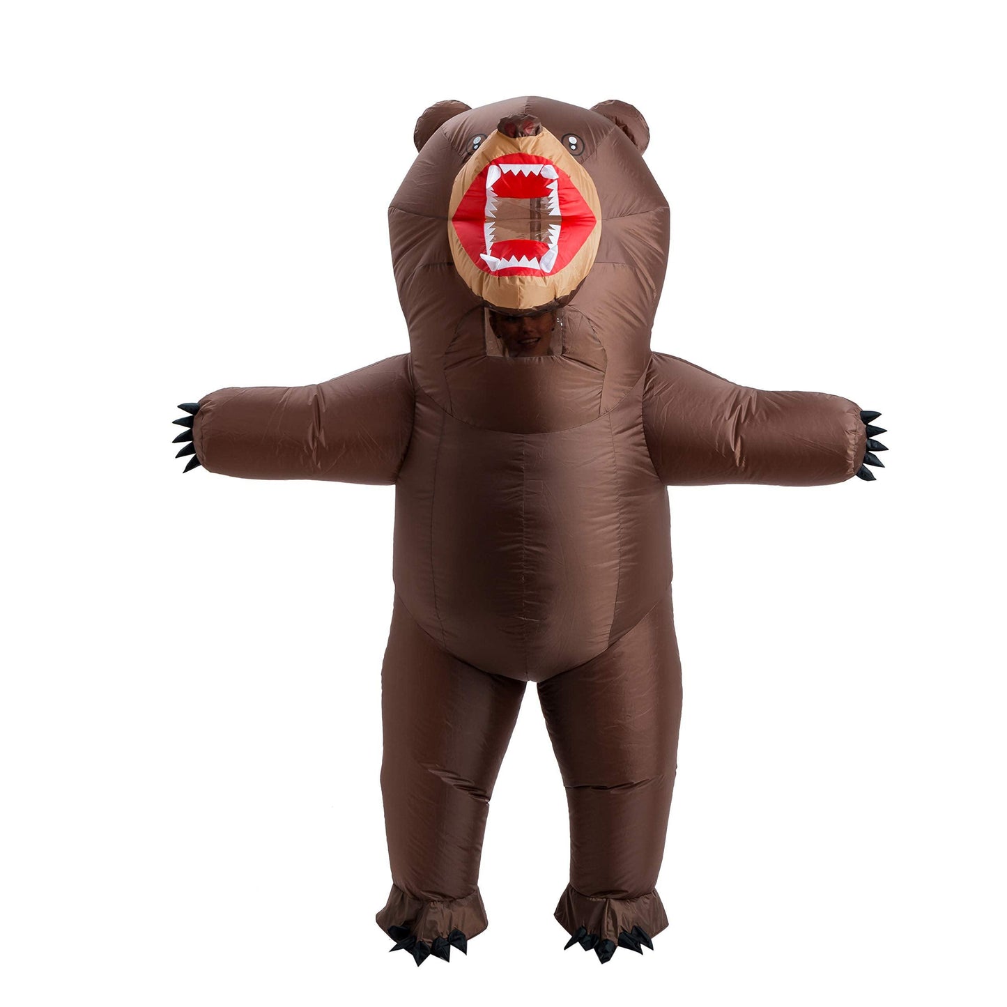 Spooktacular Creations Inflatable Costume, Full Body Bear Air Blow-up Deluxe Halloween Costume, Brown Inflatable Suit for Halloween Animal Themed Parties - One Size - Law of Apparel