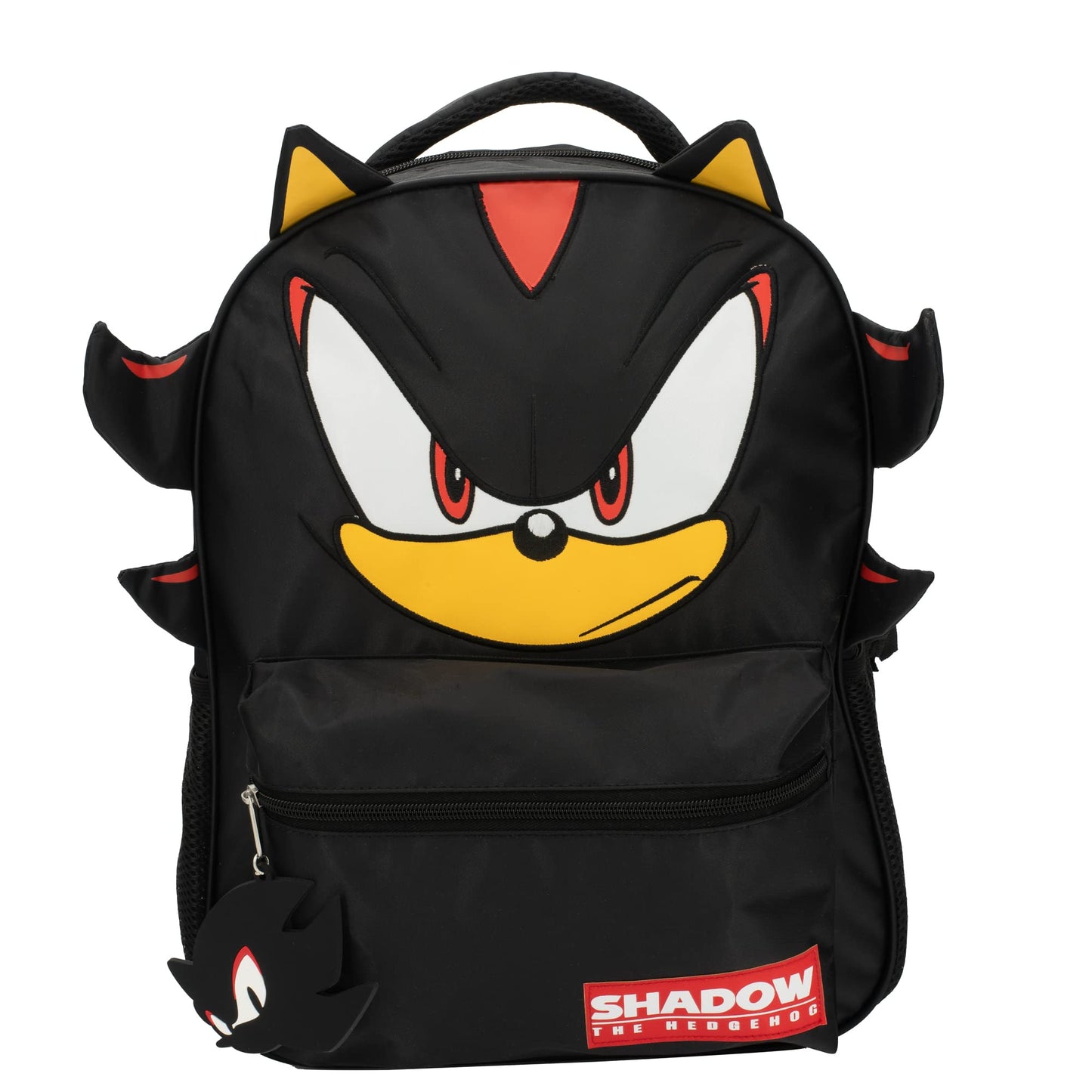 AI ACCESSORY INNOVATIONS Sonic The Hedgehog Backpack for Boys & Girls, Shadow 16 Inch Schoolbag with 3D Features, Durable School Bag for Kids