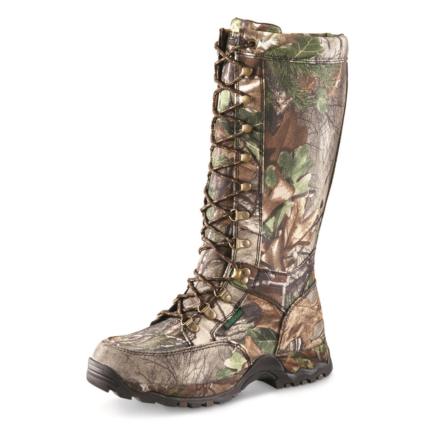 Guide Gear Men’s Nylon Rubber Snake Boots, Waterproof and Snake Proof Hunting Shoes RT Xtra Green 9.5D (Medium)