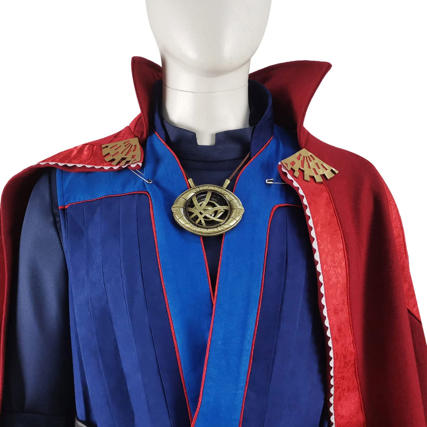 Multiverse of Madness Halloween Carnival Suit Cumberbatch Stephen Odd Cosplay Costume With Necklace (Large, Stephen Men Size)