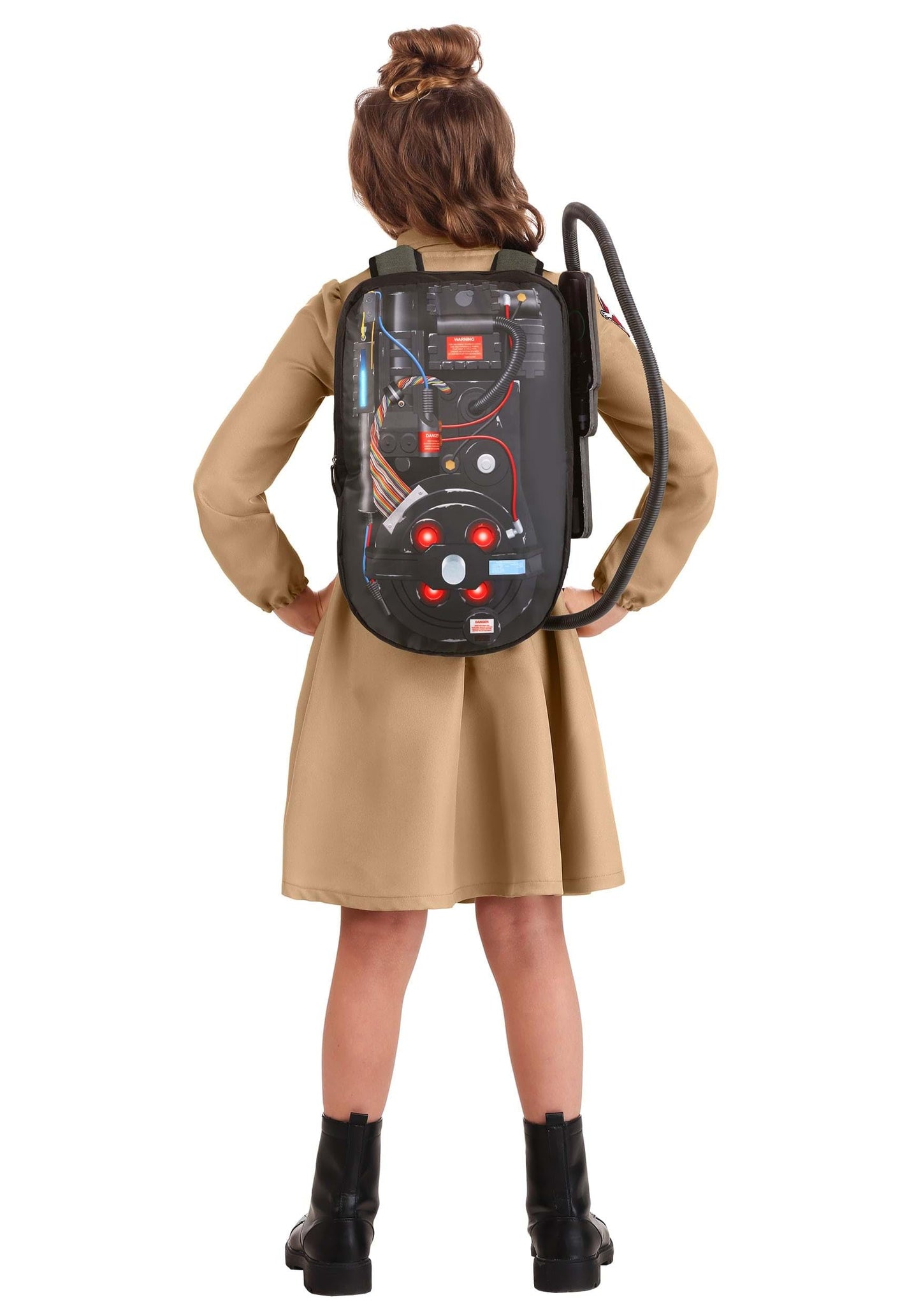 Fun Costumes Girls Ghostbusters Dress, Classic Ghostbusters Halloween Costume with Proton Pack Medium