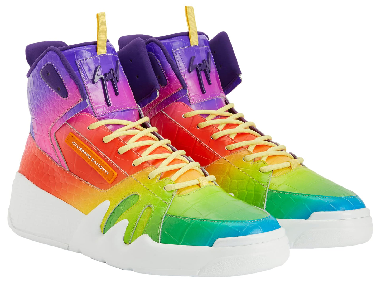 Giuseppe Zanotti, Talon RNBW Mid Top Sneakers, 10, Multicolor