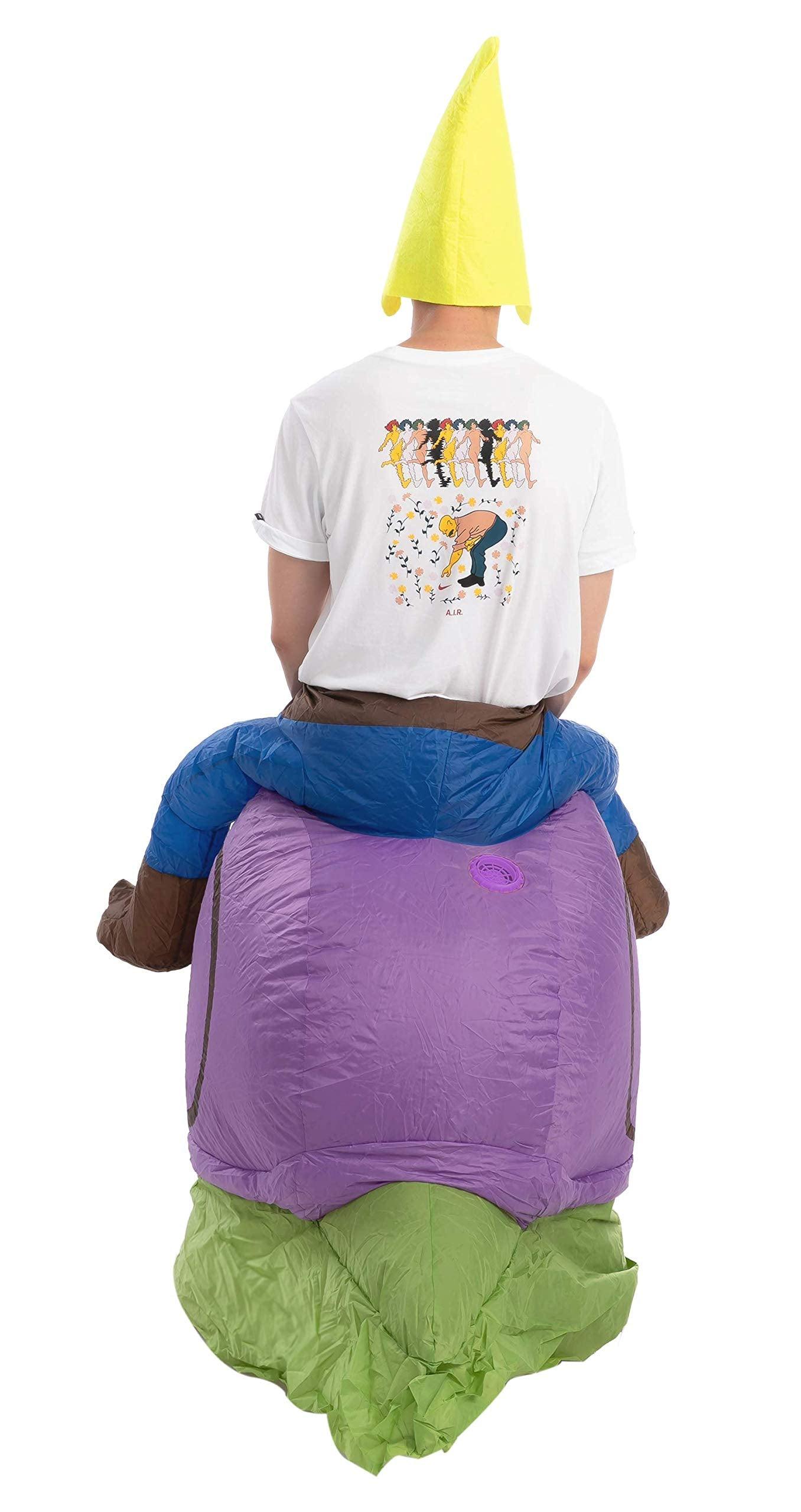 Spooktacular Creations Halloween Inflatable Costume Gnome Ride On Snail Costume, Animal Blow Up Costume for Halloween Dress Up Parties - Adult Unisex One Size - Law of Apparel