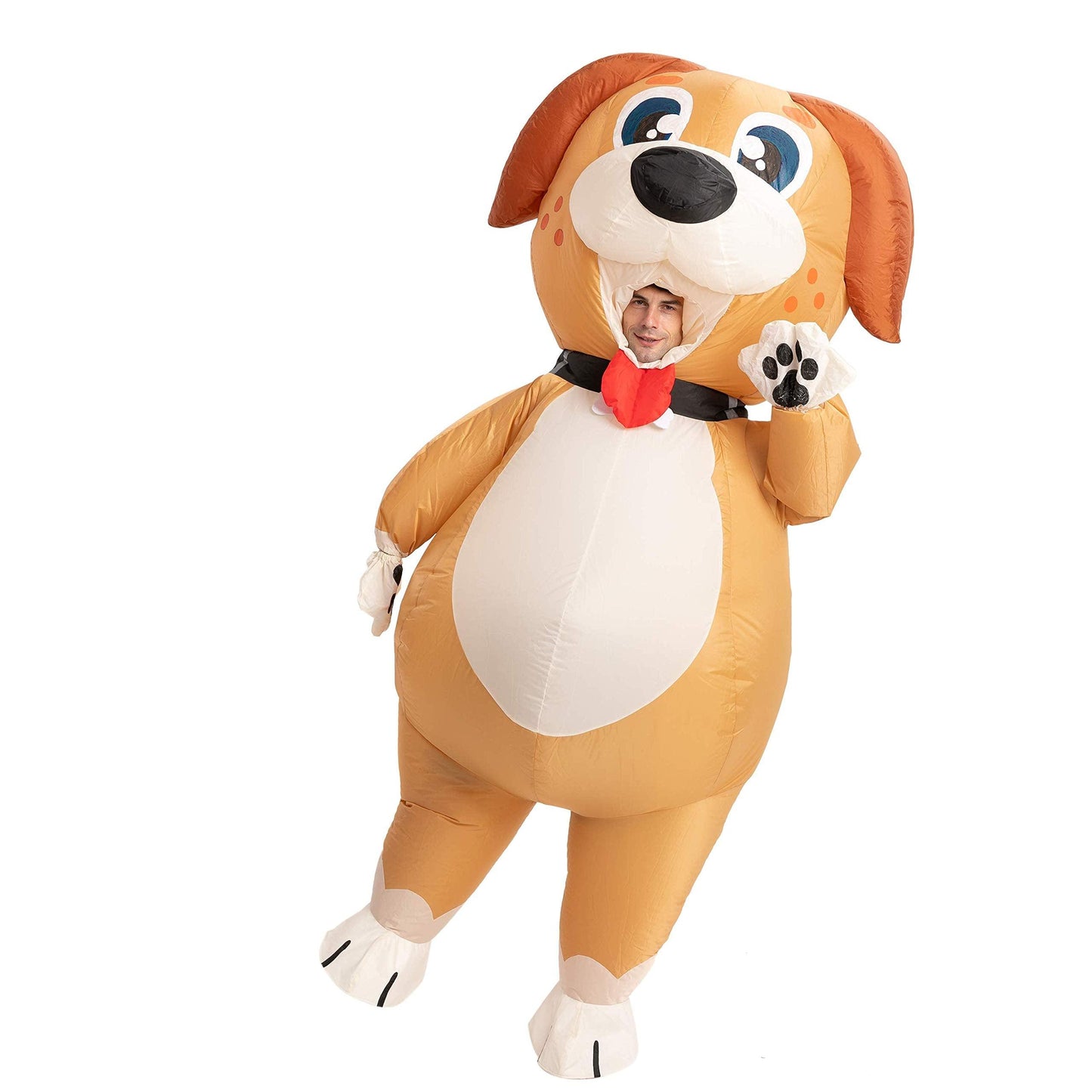 Spooktacular Creations Inflatable Halloween Costume, Full Body Puppy Inflatable Costume with a pair of Gloves, Funny Halloween Blow up Costume Animal for Halloween Pet Parties- Unisex One Size (Puppy) - Law of Apparel