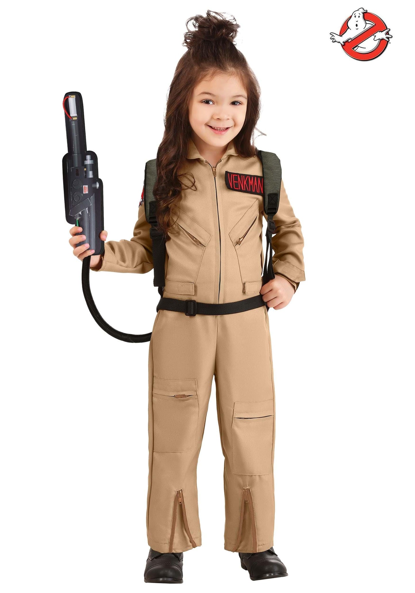 Fun Costumes Ghostbusters Costume with Proton Pack Accessory for Toddlers, Ghostbusters Jumpsuit, Ghost Hunter for Halloween 4T