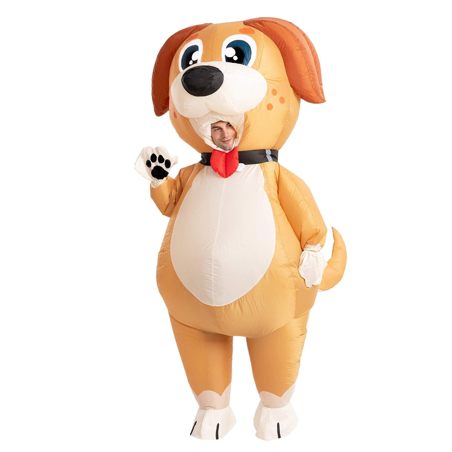 Spooktacular Creations Inflatable Halloween Costume, Full Body Puppy Inflatable Costume with a pair of Gloves, Funny Halloween Blow up Costume Animal for Halloween Pet Parties- Unisex One Size (Puppy) - Law of Apparel