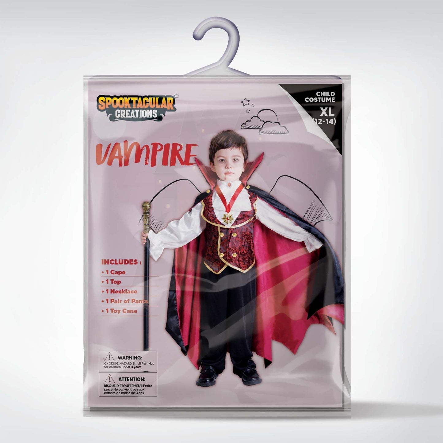 Spooktacular Creations Halloween Gothic Vampire Costume Deluxe Set for Boys, Kids Halloween Party Favors, Dress Up,Role Play and Cosplay-L(10-12yr)