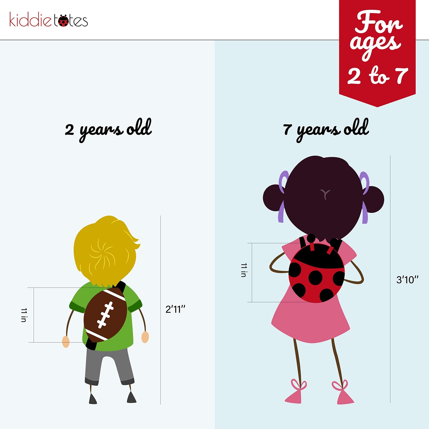 KIDDIETOTES Rocket Backpack for Toddlers, and Children - Perfect for Daycare, Preschool, Kindergarten, and Elementary School