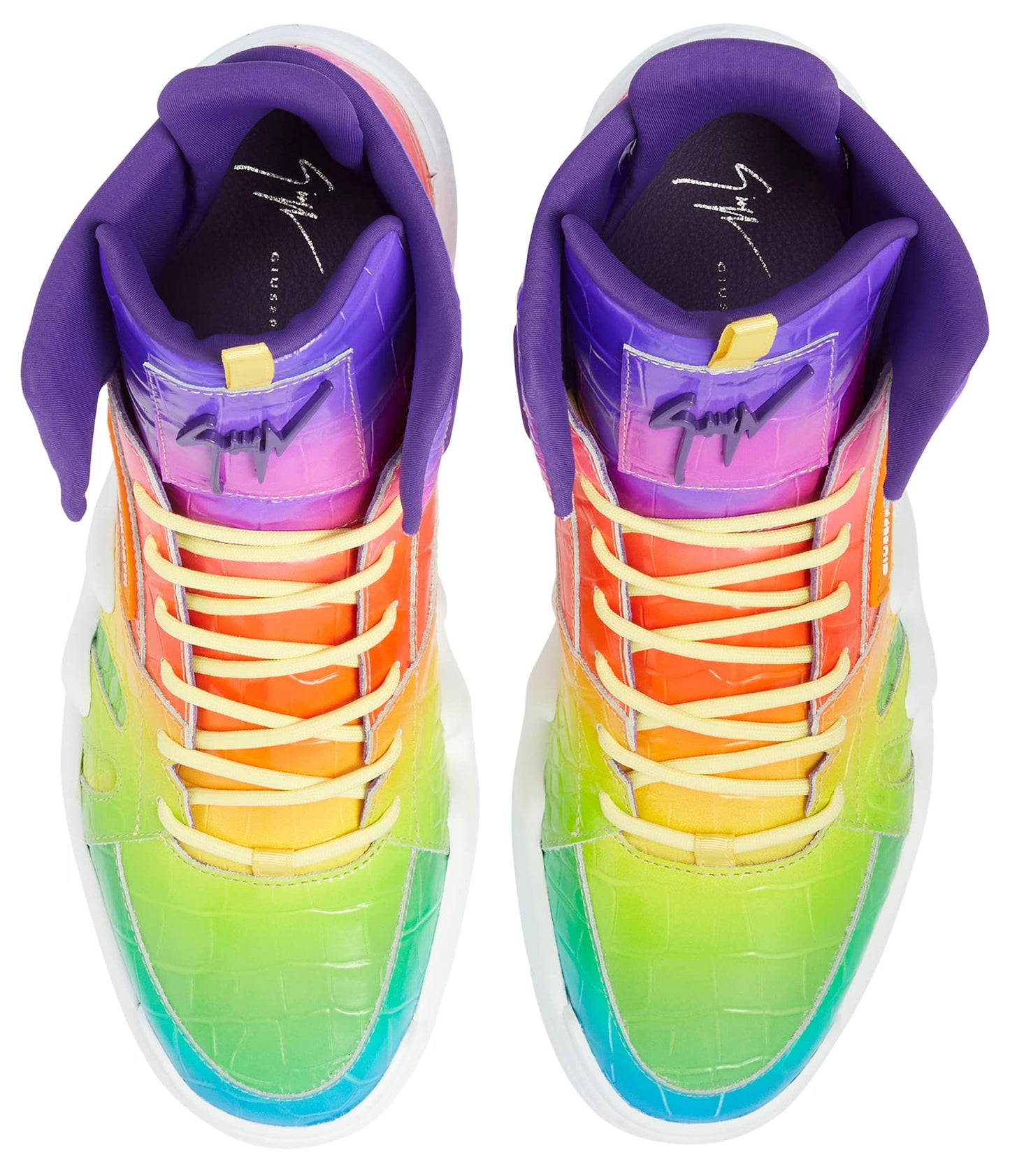 Giuseppe Zanotti, Talon RNBW Mid Top Sneakers, 10, Multicolor