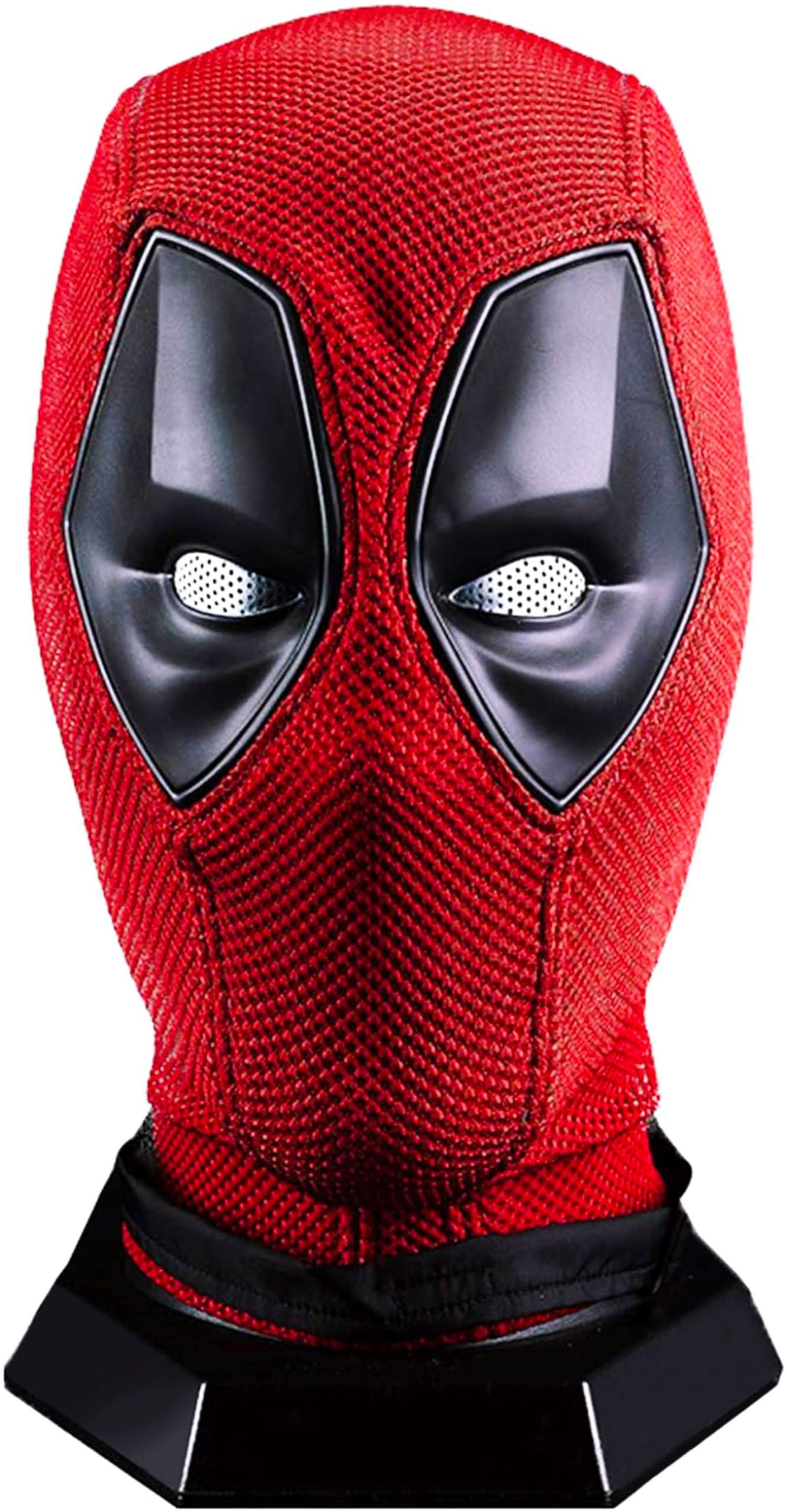 Trippy Lights Superhero Wade Wilson Costume Halloween Red Helmet Mask Knitted - Law of Apparel