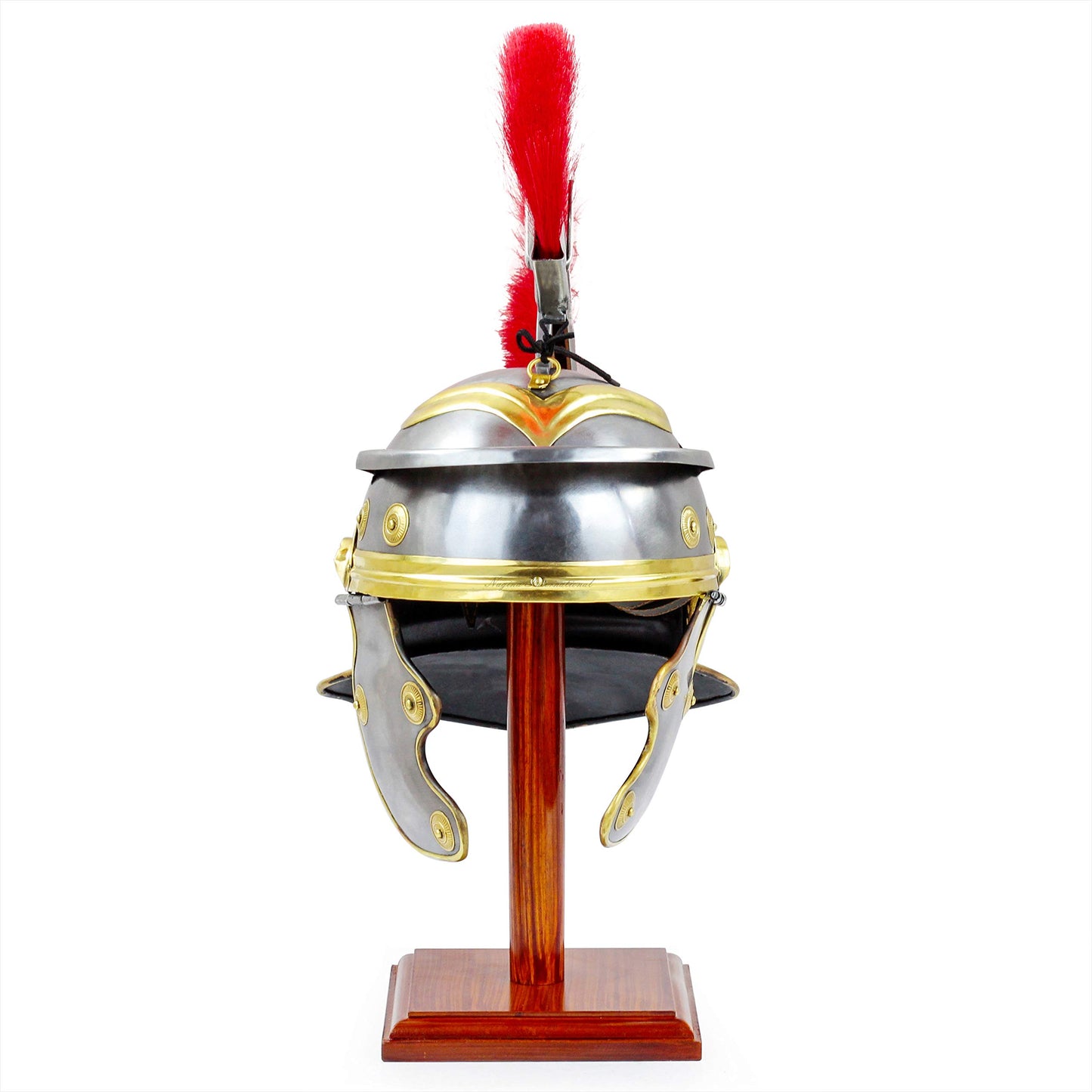 Medieval Century Red Crest Roman Centurion Gallic Smiths Helmet for Gladiators Warriors for LARPERS