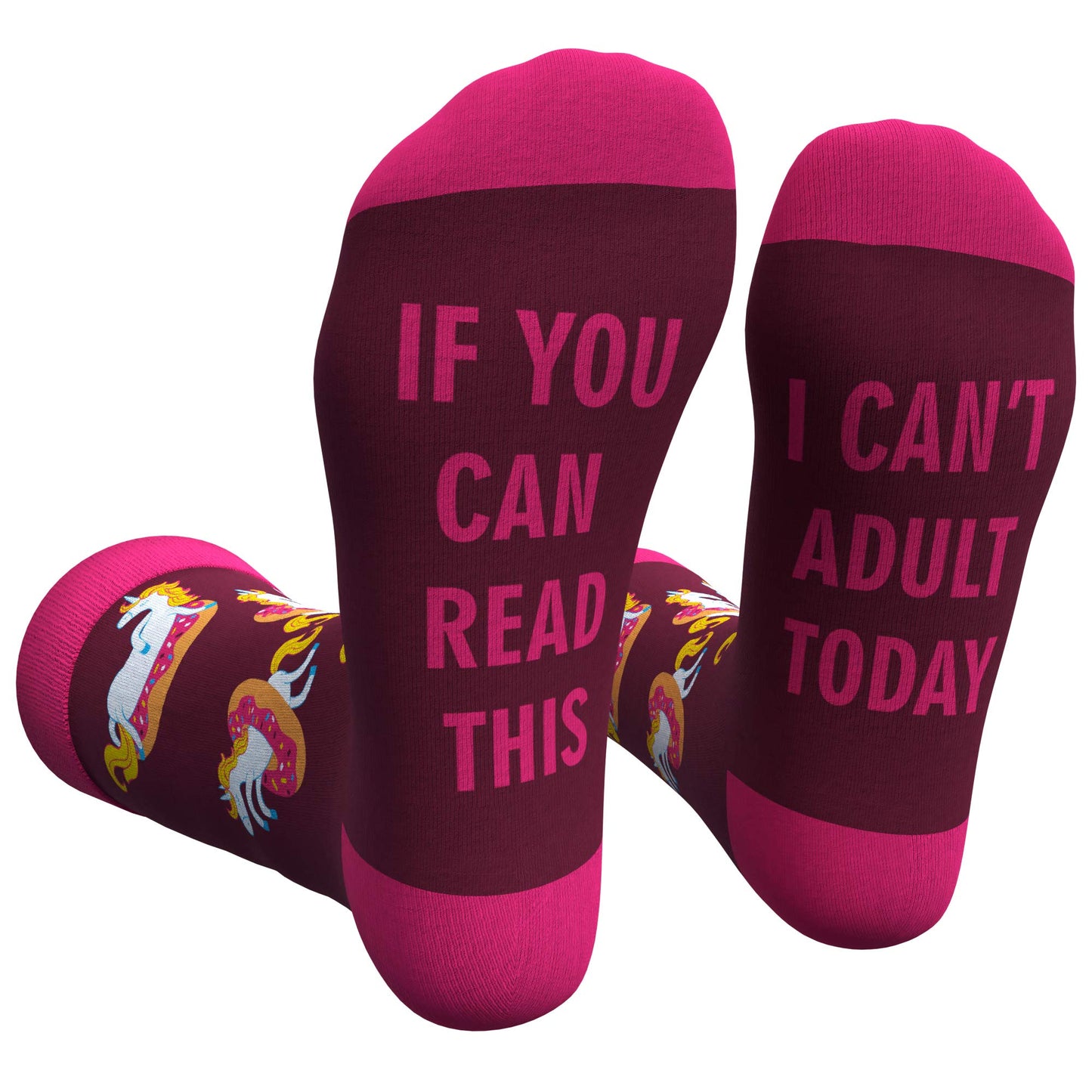 Cavertin Women's Novelty Socks with Gift Box Cat Lover Dog Mom Book Lover Cat Mom Llama Unicorn Sloth Corgi (Unicorn) - Law of Apparel