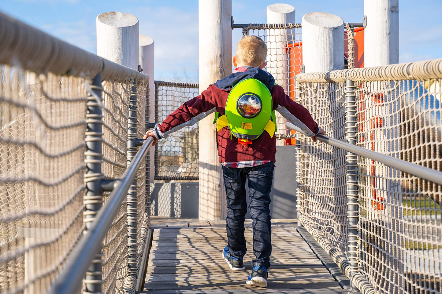 KIDDIETOTES Rocket Backpack for Toddlers, and Children - Perfect for Daycare, Preschool, Kindergarten, and Elementary School