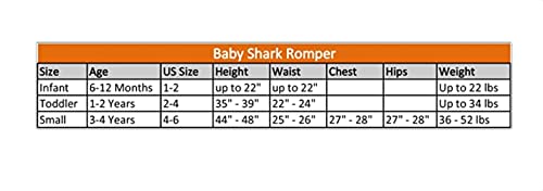 Rubie's unisex child Baby Shark With Sound Chip Costumes, Multi, Toddler US