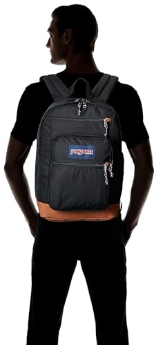 JanSport Cool Backpack, with 15-inch Laptop Sleeve - Large Computer Bag Rucksack with 2 Compartments, Ergonomic Straps, Black - Law of Apparel