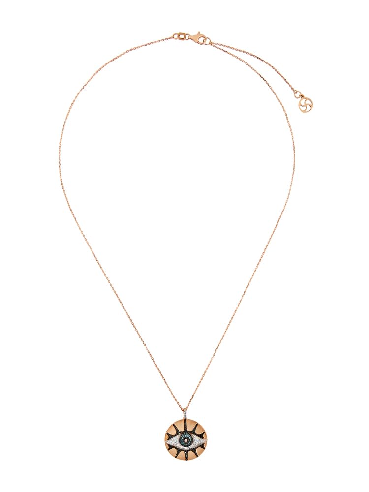 Eye Light 14k Rose Gold Necklace, KL30413