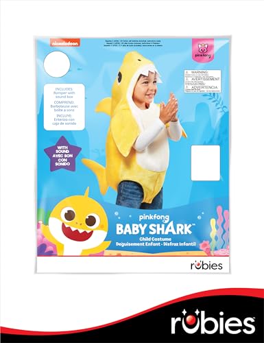 Rubie's unisex child Baby Shark With Sound Chip Costumes, Multi, Toddler US