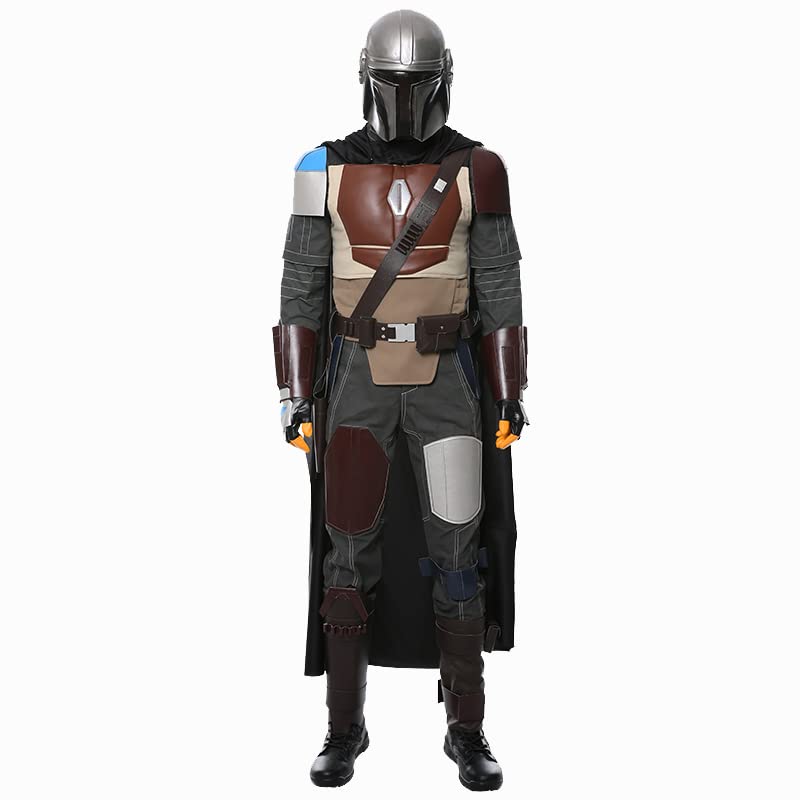 Mandalorian Cosplay Costume Battle Armor Full Set Including Headgear Men Cosplay Anime Rave Clothing Adult Halloween (Male XL)