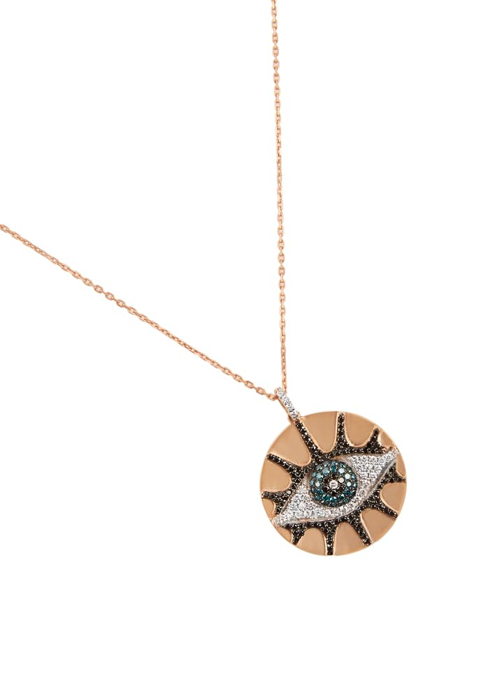 Eye Light 14k Rose Gold Necklace, KL30413