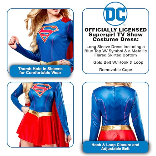 Rubie's womens Supergirl Tv Show Dress Adult Sized Costumes, As Shown, Medium US