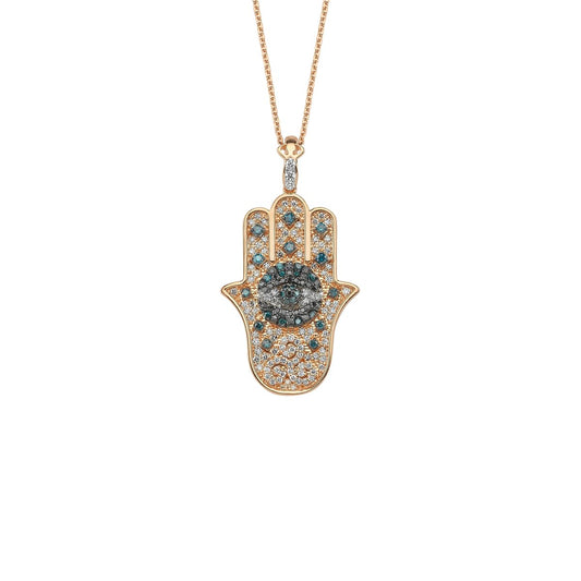 Hamsa 14k Rose Gold Necklace, KL28968