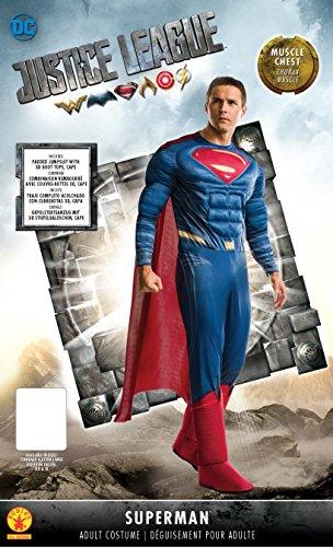 Rubie's Men's Dc Comics Deluxe Superman Adult Sized Costume, As Shown, Standard US - Law of Apparel